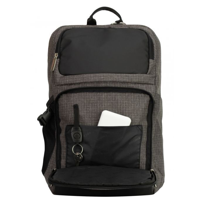 Рюкзак школьный Optima 18.5" Techno мужской 0.7 кг 6-15 л Серый (O96915-01) изображение 3