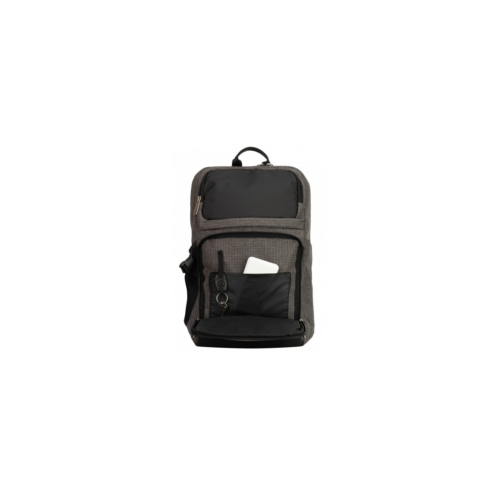 Рюкзак школьный Optima 18.5" Techno мужской 0.7 кг 6-15 л Темно-коричневый (O96915-03) изображение 3