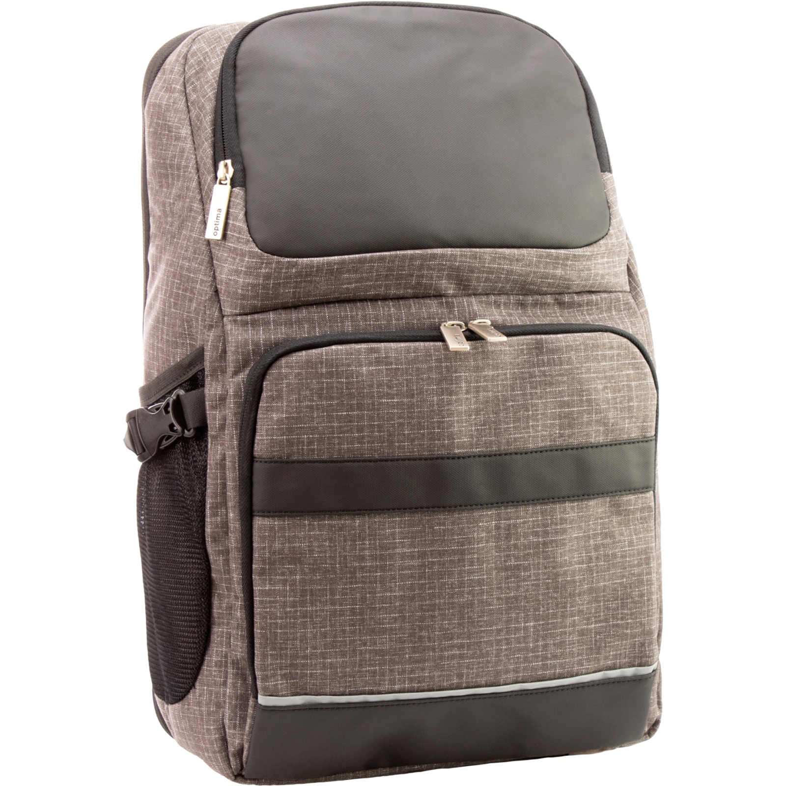 Рюкзак шкільний Optima 18.5" Techno чоловічий 0.7 кг 6-15 л Темно-коричневий (O96915-03)