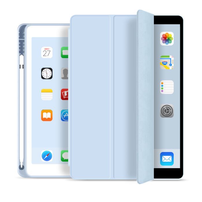 Чехол для планшета BeCover Tri Fold Soft TPU mount Apple Pencil Apple iPad 10.2 2019/2020/2021 Light Blue (706747) изображение 2