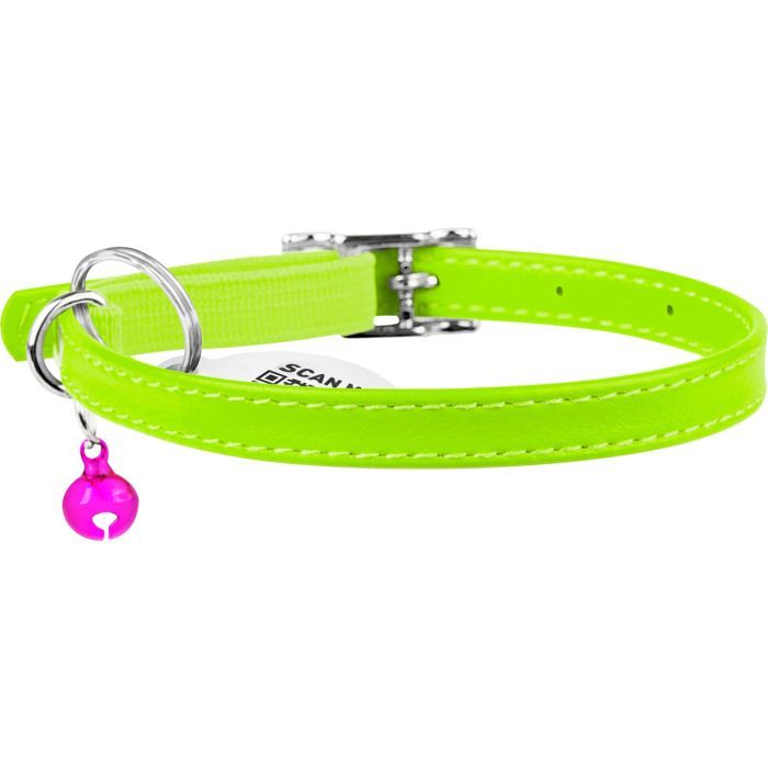 Ошейник для животных WAUDOG Glamour с QR паспортом Д 22-30 см голубой (32482) изображение 2