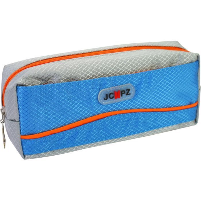 Пенал Cool For School 2 отделение голубовато/серый (J-2378-blue)