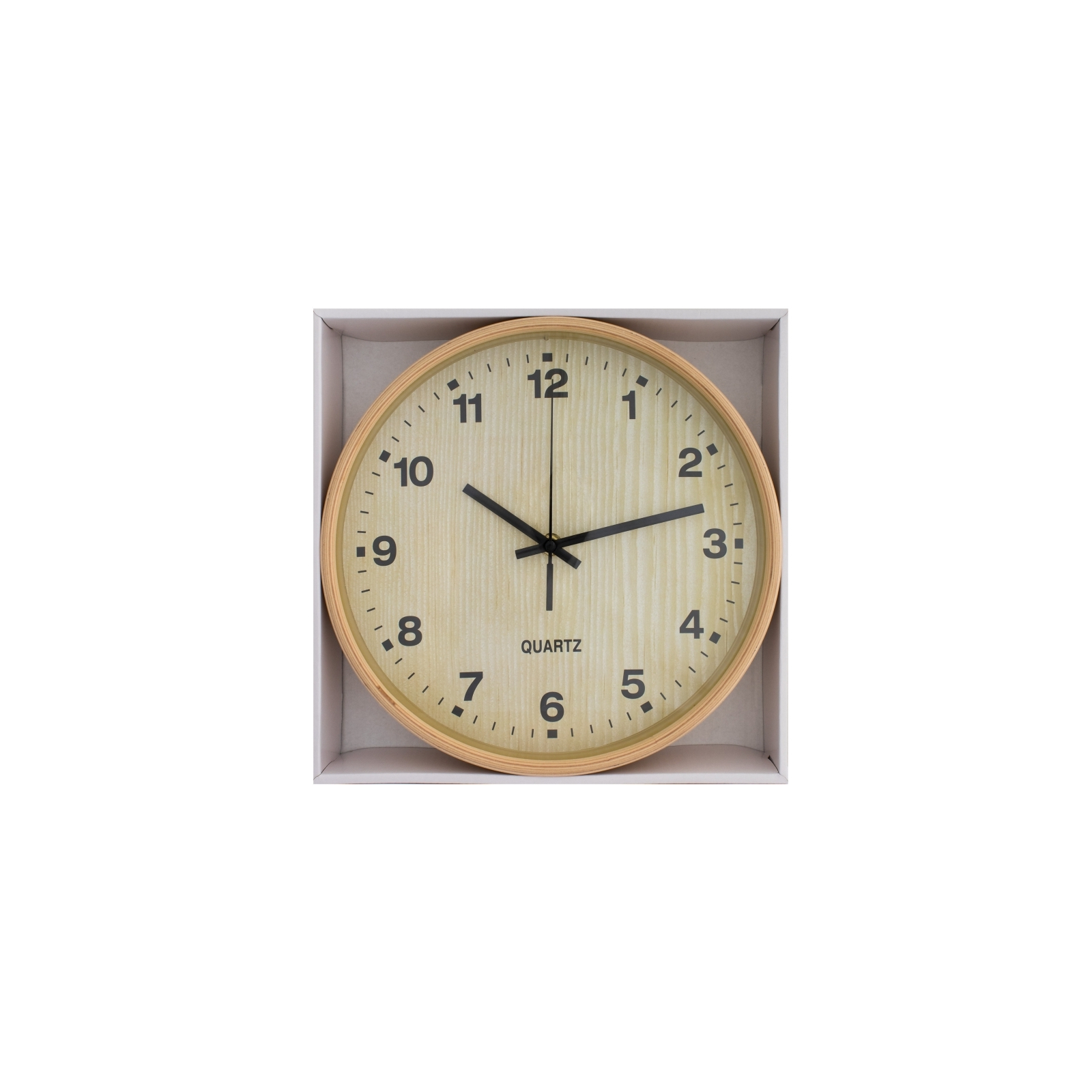 Настінний годинник Optima Promo Natural дерев'яний, світлий (O52081-42) зображення 4