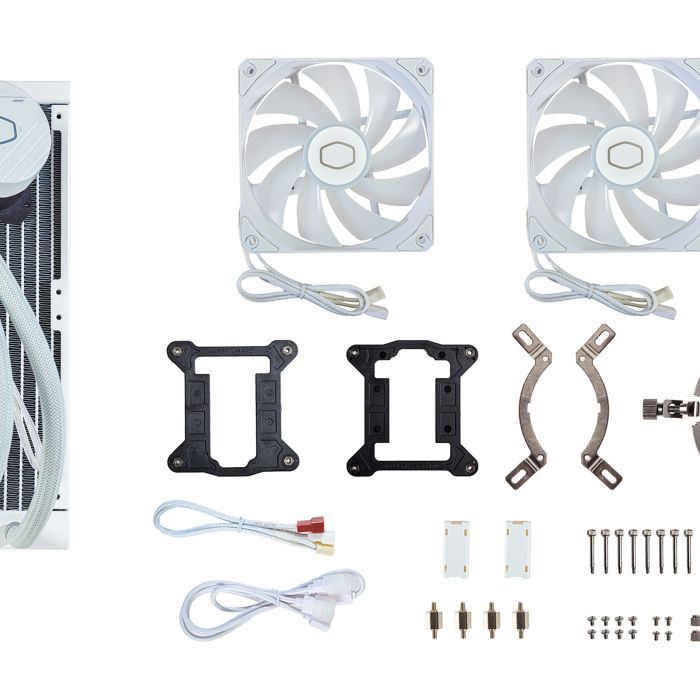 Система жидкостного охлаждения CoolerMaster MasterLiquid 240L Core ARGB White (MLW-D24M-A18PZ-RW) изображение 6