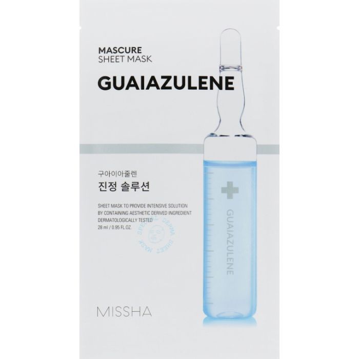 Маска для лица Missha Guaiazulene Успокаивающая 28 мл (8809581456617)
