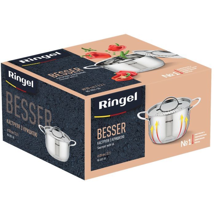 Кастрюля Ringel Besser з кришкою 5,5 л (RG-2021-24) изображение 7