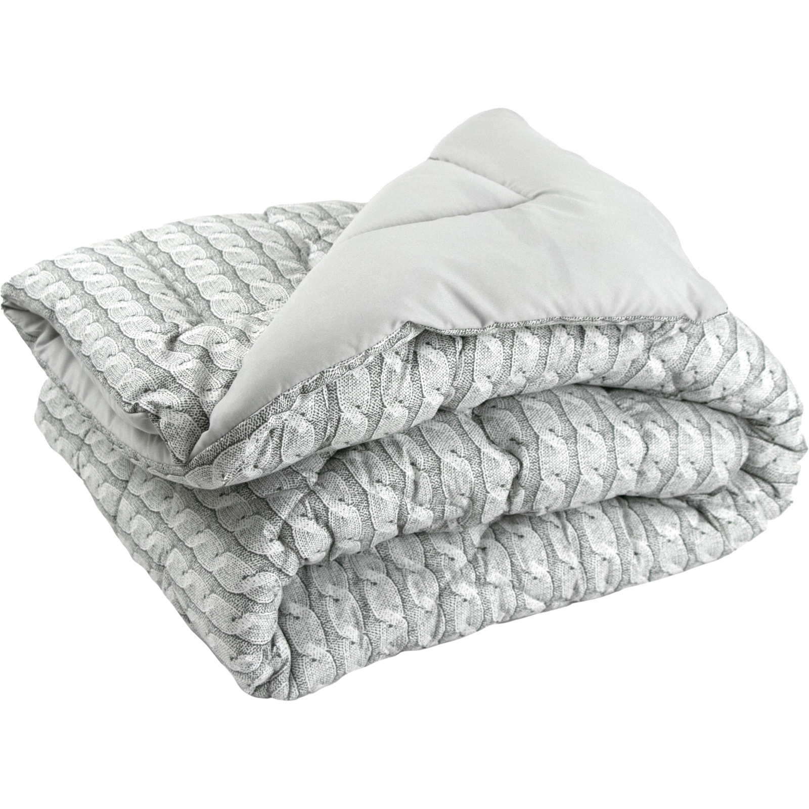 Одеяло Руно двойное силиконовое Grey Braid зима 140х205 (Р316.52_Grey Braid)