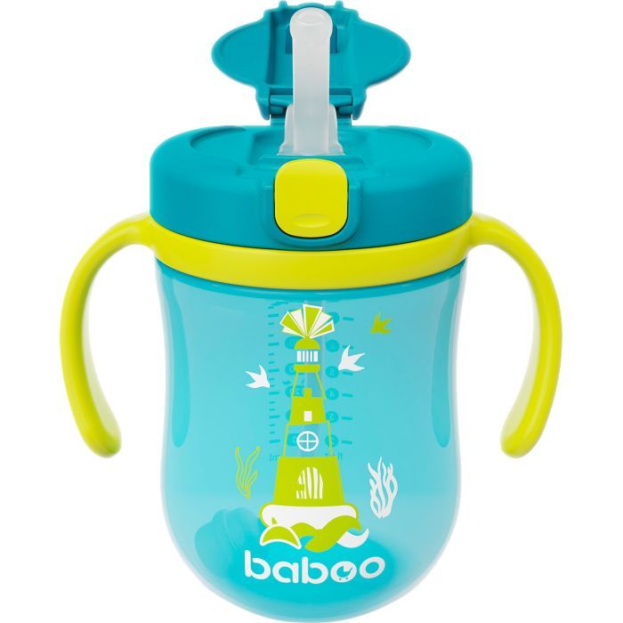 Поїльник-непроливайка Baboo Sea Life із гравітаційною кулькою, 300 мл, 9+ міс, помаранчева (8-132)