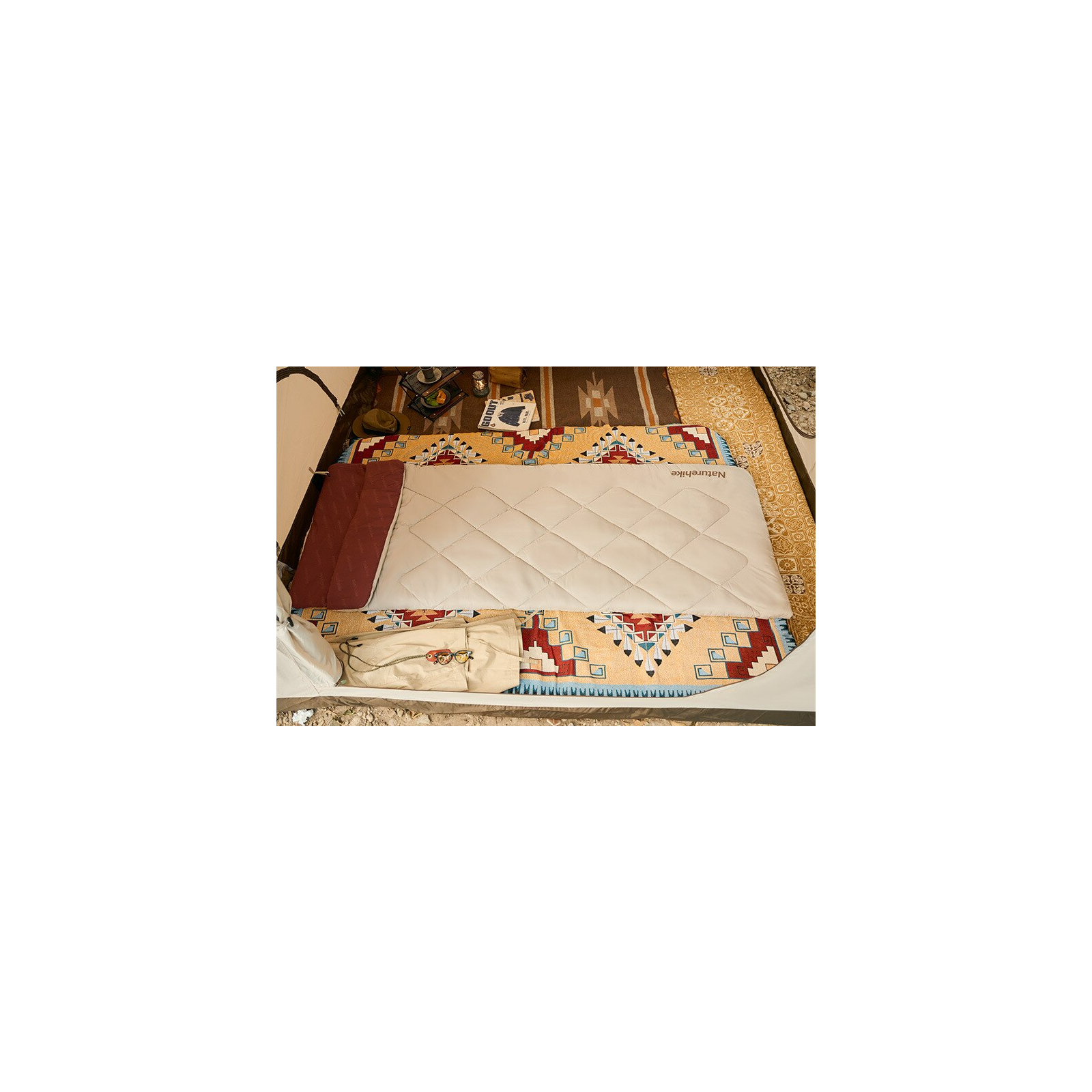 Спальний мішок Naturehike R350 CNH22SD005 Burgundy/Beige (6927595753514) зображення 8