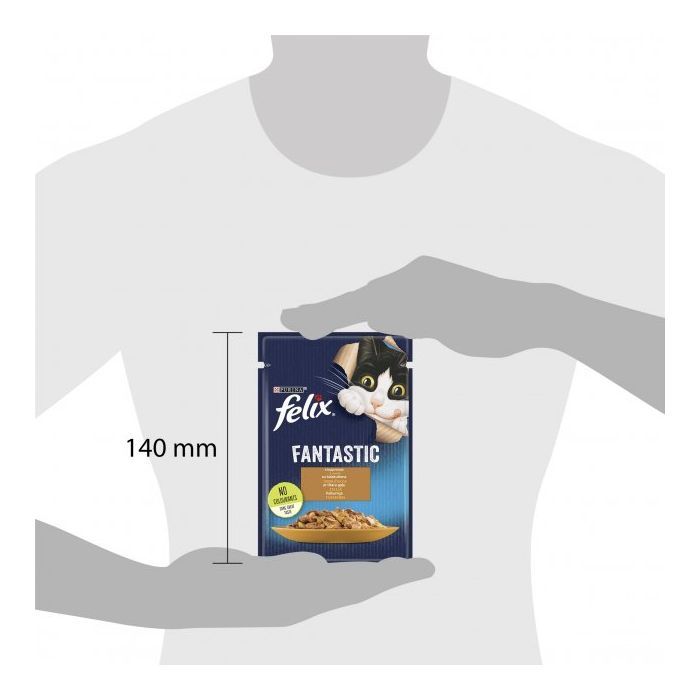 Влажный корм для кошек Purina Felix Fantastic с индейкой в желе 85 г (7613039832516) изображение 3