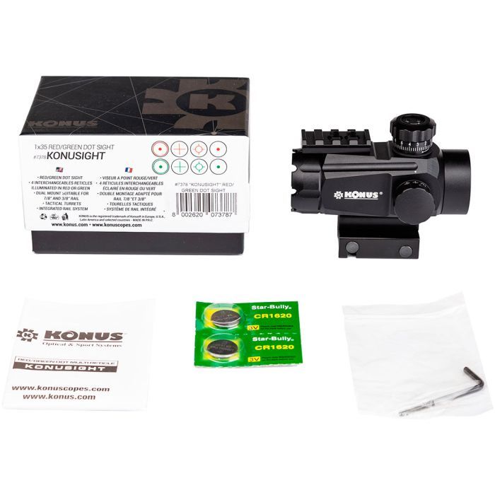 Коліматорний приціл Konus Konusight 1x35 (7378) зображення 5