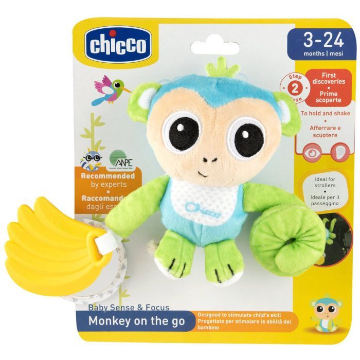 Іграшка на коляску Chicco Мавпа брязкальце м'яка (8058664164875) (11568.00) зображення 5