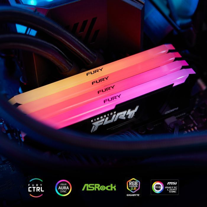 Модуль памяти для компьютера DDR4 32GB 3200 MHz Beast RGB Kingston Fury (ex.HyperX) (KF432C16BB2A/32) изображение 7