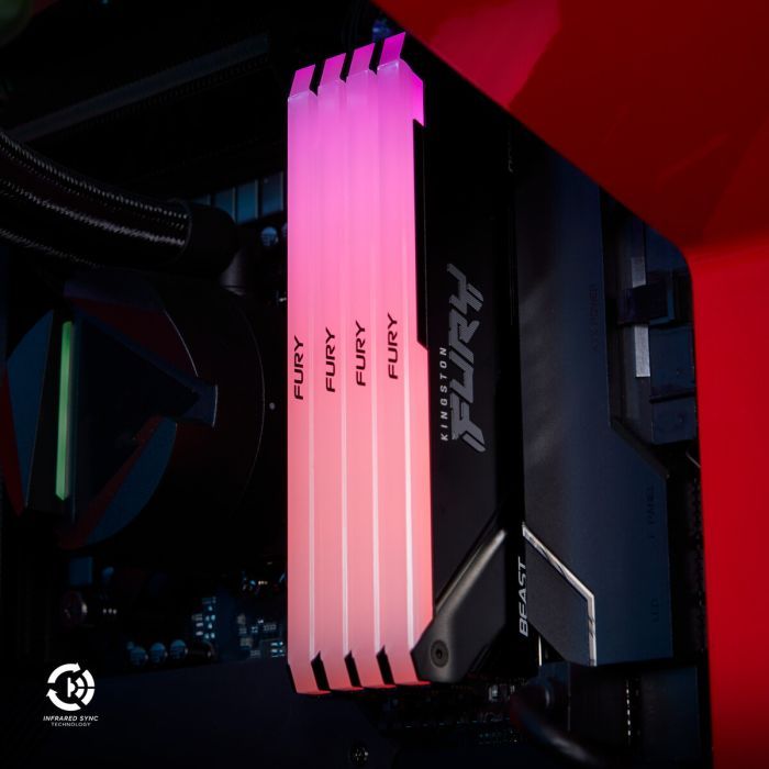 Модуль памяти для компьютера DDR4 32GB 3200 MHz Beast RGB Kingston Fury (ex.HyperX) (KF432C16BB2A/32) изображение 8