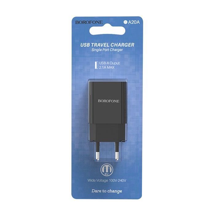 Зарядное устройство BOROFONE BA20A Sharp charger Black (BA20AB) изображение 4