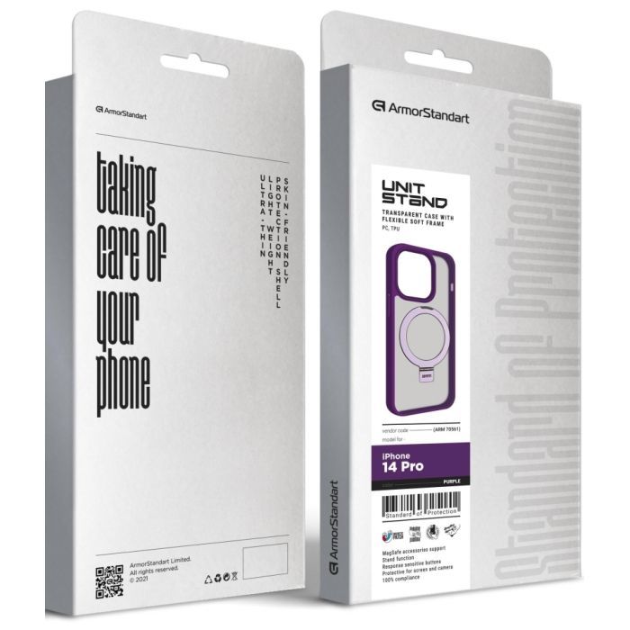 Чехол для мобильного телефона Armorstandart Unit Stand Apple iPhone 14 Pro Purple (ARM70561) изображение 2