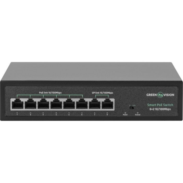 Коммутатор сетевой Greenvision GV-015-D-06+2P изображение 3