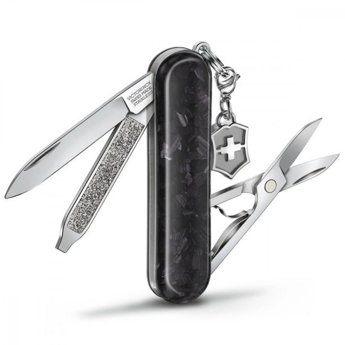 Нож Victorinox Classic SD Brilliant Carbon + брелок-лого (0.6221.90) изображение 2
