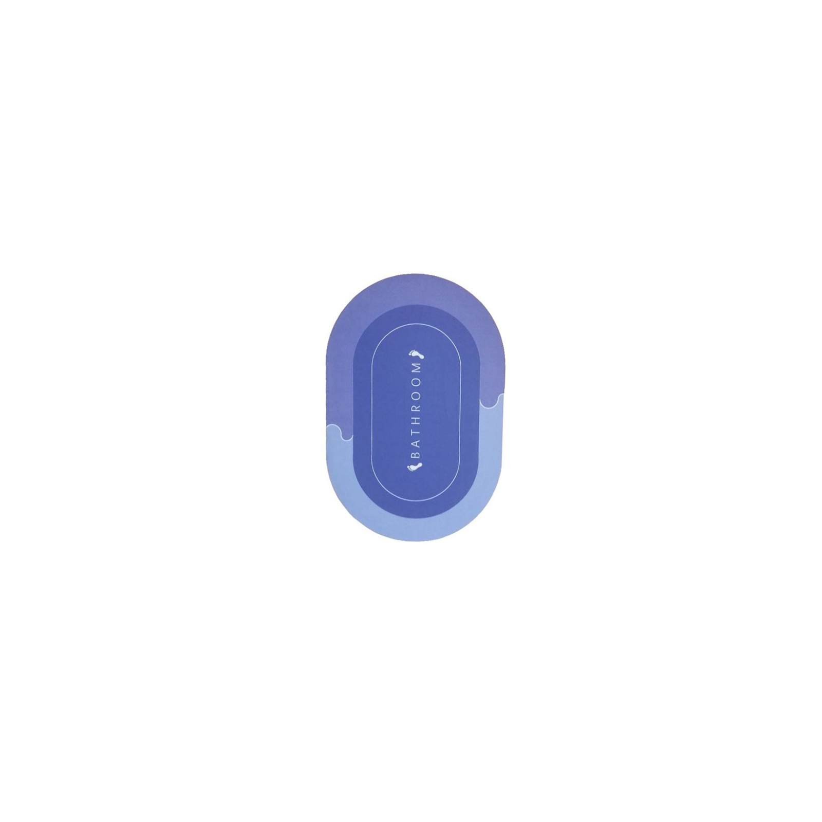 Коврик для ванной Stenson суперпоглощающий 40 х 60 см овальный светло-голубой (R30939 l.blue) изображение 2