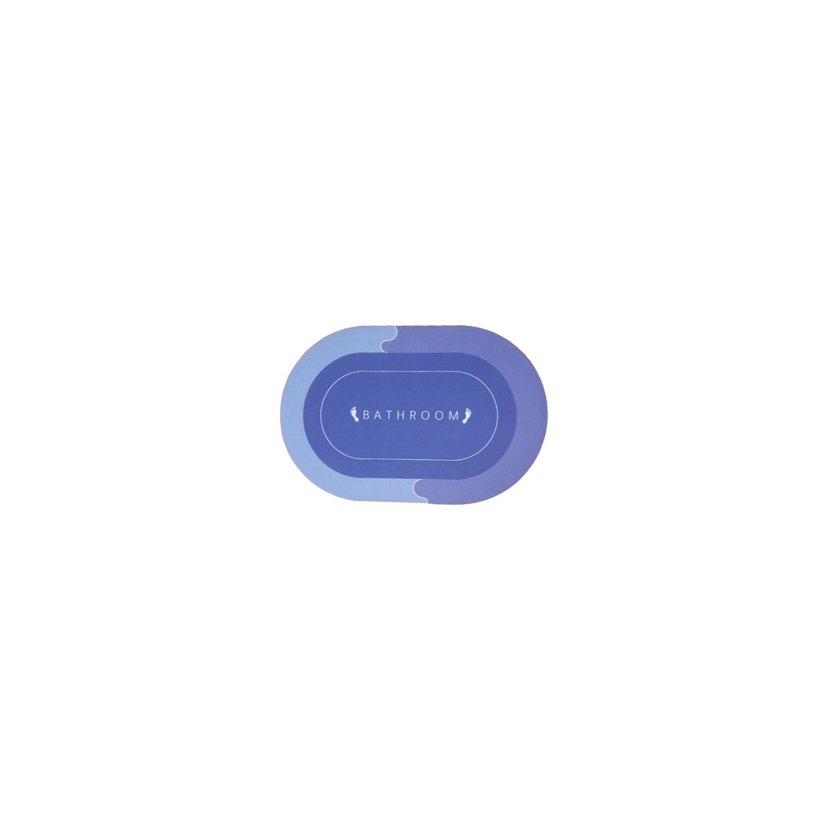 Коврик для ванной Stenson суперпоглощающий 40 х 60 см овальный темно-голубой (R30939 d.blue) изображение 3