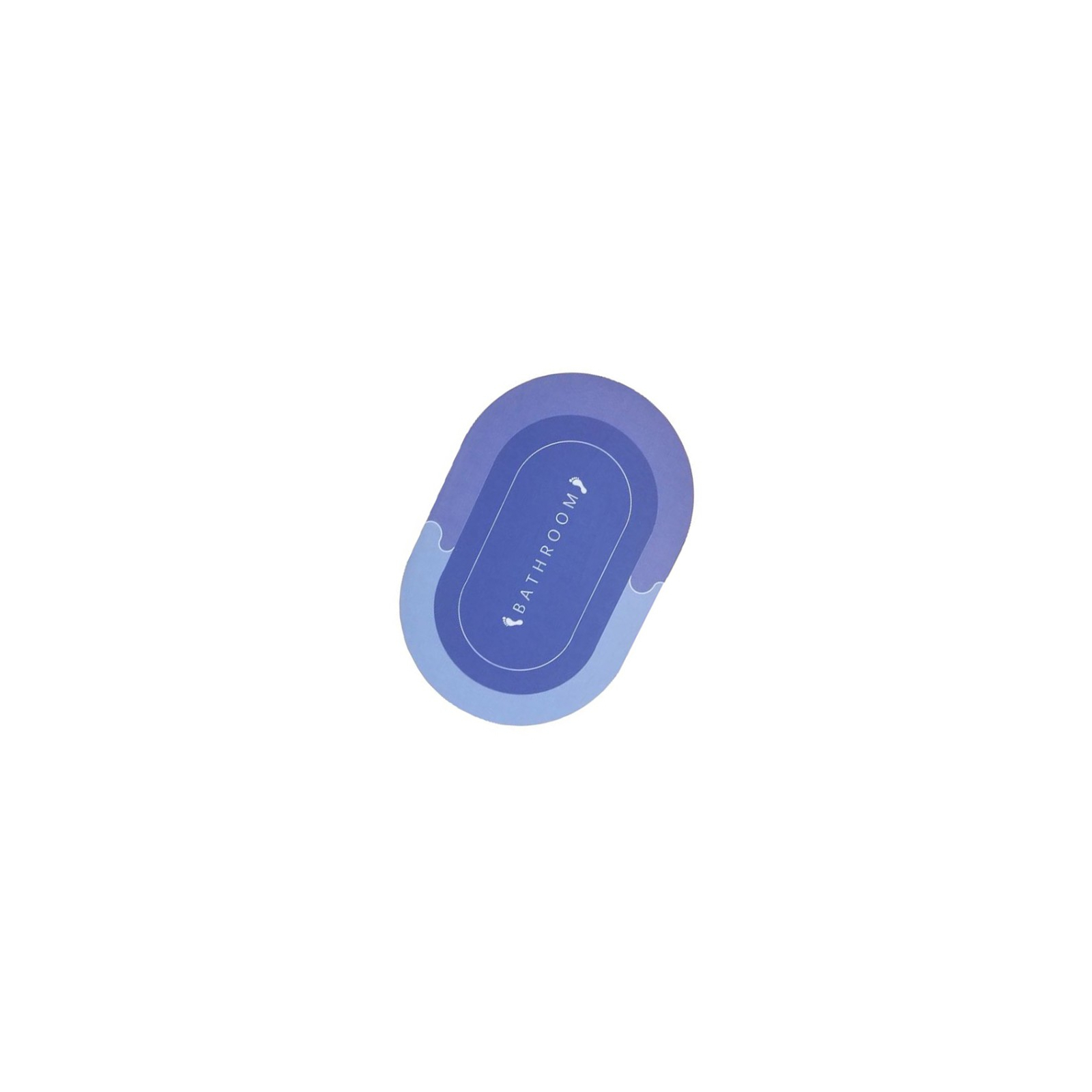 Коврик для ванной Stenson суперпоглощающий 40 х 60 см овальный серо-голубой (R30939 grey-d.blue)