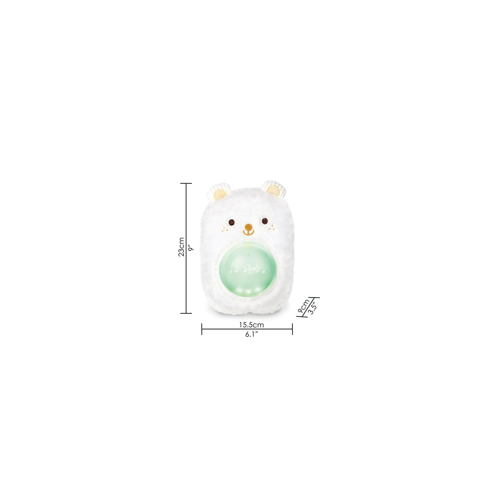 Нічник Hape Музична іграшка-нічник Ведмедик білий (E0115) зображення 2