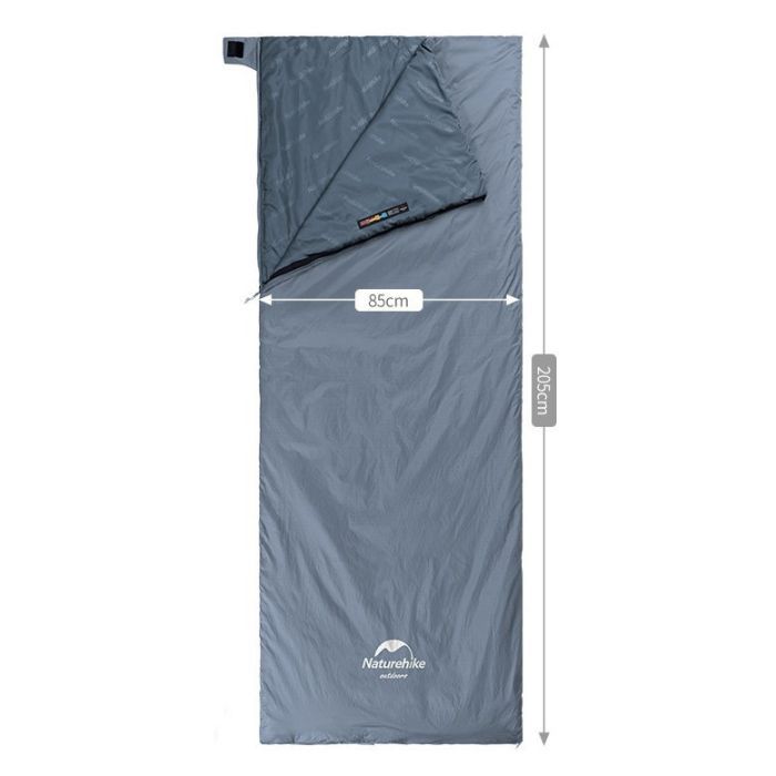 Спальный мешок Naturehike надлегкий Ultralight LW180 NH21MSD09 лівий (15°C) p-p XL сіро-синій (6927595777978-L) изображение 2