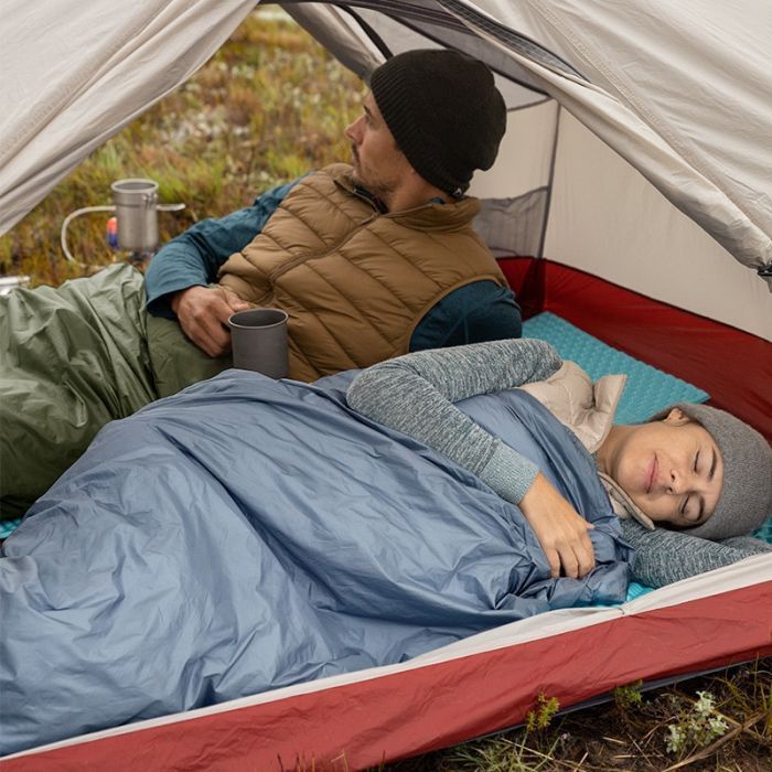 Спальный мешок Naturehike надлегкий Ultralight LW180 NH21MSD09 лівий (15°C) p-p XL сіро-синій (6927595777978-L) изображение 4