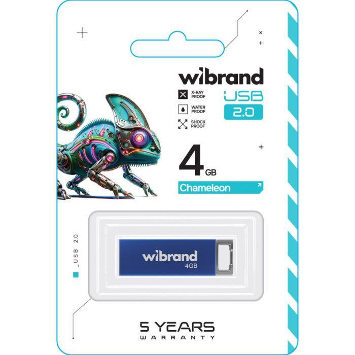 USB флеш накопичувач Wibrand 4GB Chameleon Red USB 2.0 (WI2.0/CH4U6R) зображення 2