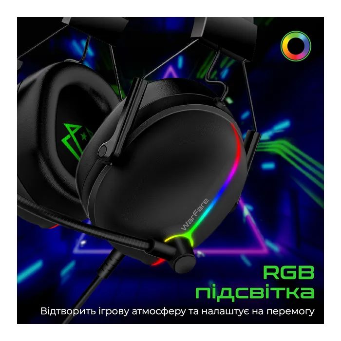 Навушники Vertux Warfare 7.1 USB Black (warfare.black) зображення 6