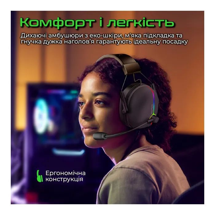 Навушники Vertux Warfare 7.1 USB Black (warfare.black) зображення 7