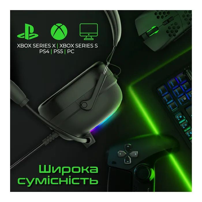 Навушники Vertux Warfare 7.1 USB Black (warfare.black) зображення 9