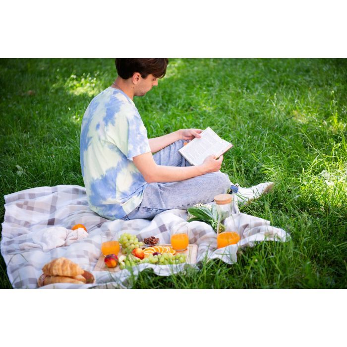 Плед Ardesto Fleece 100% поліестер 130x160см клітинка, бежевий (ART0711PB) зображення 3