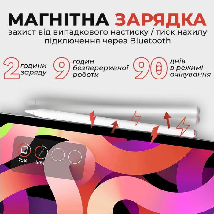 Стилус AirOn AirSens white for iPad (6126755813230) изображение 3