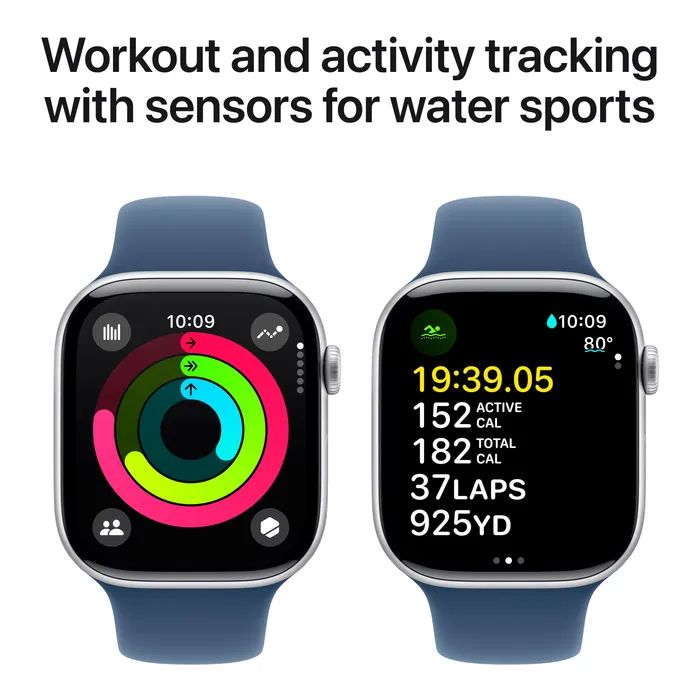Смарт-часы Apple Watch Series 10 GPS 46mm Jet Black Aluminium Case with Black Sport Band - S/M (MWWP3QH/A) изображение 4