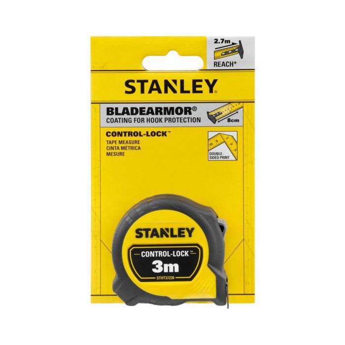 Рулетка Stanley CONTROL-LOCK, 3мх19мм, у прогумованому корпусі, з двосторонньою шкалою (STHT37230-0) зображення 7