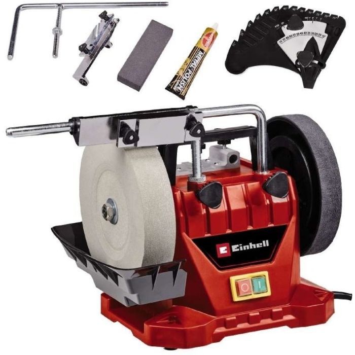 Точильный станок Einhell TC-WG 200, влажной заточки, 125Вт диск 200х32мм, кожаный диск 180х30мм (4418008) изображение 2