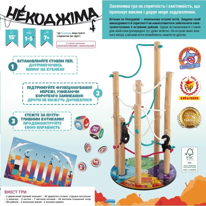 Настольная игра Geekach Games Некоджима (Nekojima) (укр.) (GKCH209nj) изображение 5