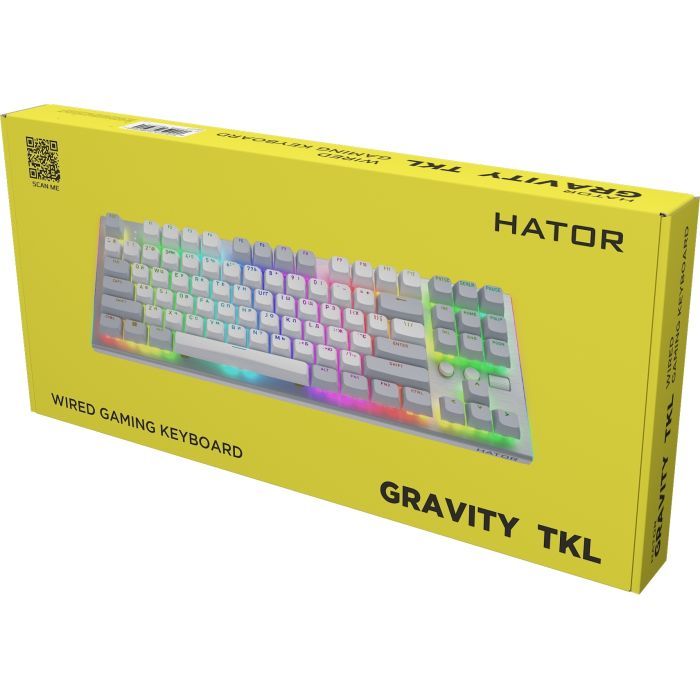 Клавиатура Hator Gravity TKL Orange USB White (HTK561UA) изображение 10