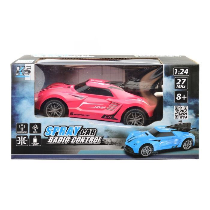 Радиоуправляемая игрушка Sulong Toys Spray Car - Sport (розовый, 1:24, свет, функция туман) (SL-354RHP) изображение 6