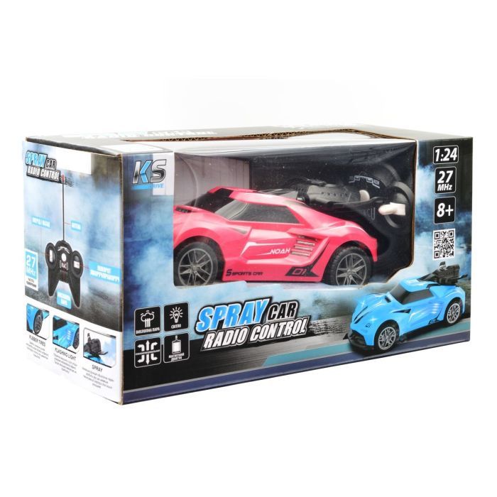 Радиоуправляемая игрушка Sulong Toys Spray Car - Sport (розовый, 1:24, свет, функция туман) (SL-354RHP) изображение 7