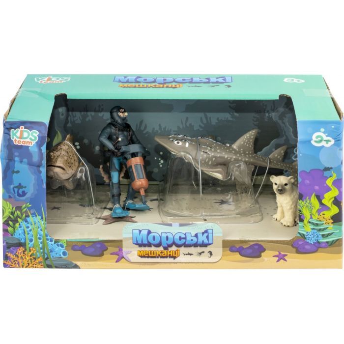 Фігурка Kids Team Морські мешканці: морський окунь, гітарний скат, білий ведмідь, аква (Q9899-P25_3) зображення 2