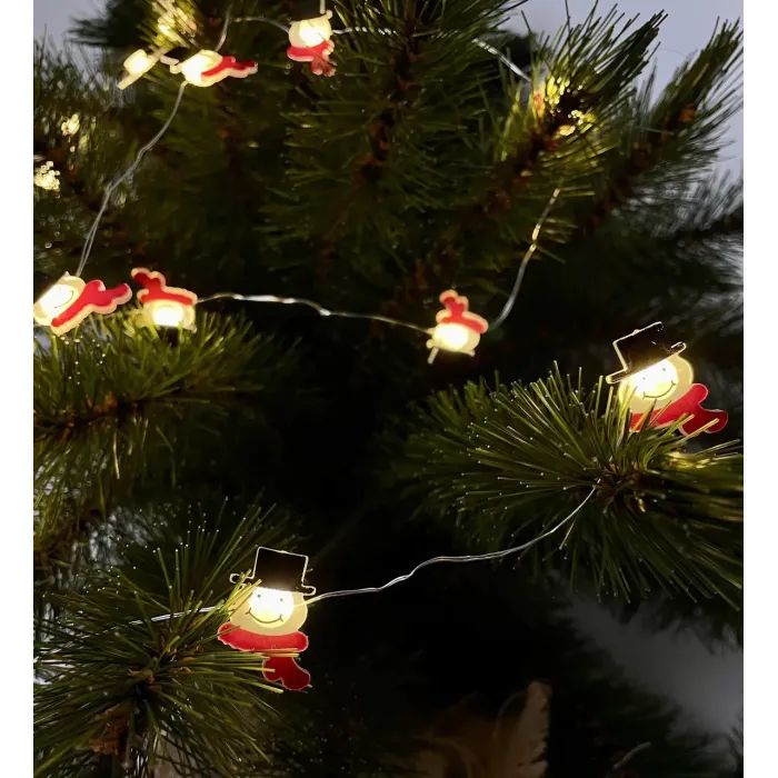 Гирлянда Chomik Струна Снеговик 2.2 м 20 LED Теплый белый (5900779880207) изображение 5