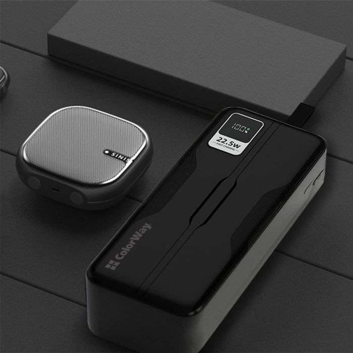 Батарея універсальна ColorWay 50 000 mAh PD/18W, QC3.0/22.5, Digital Display, Black (CW-PB500LPC5BK-PDD) зображення 8