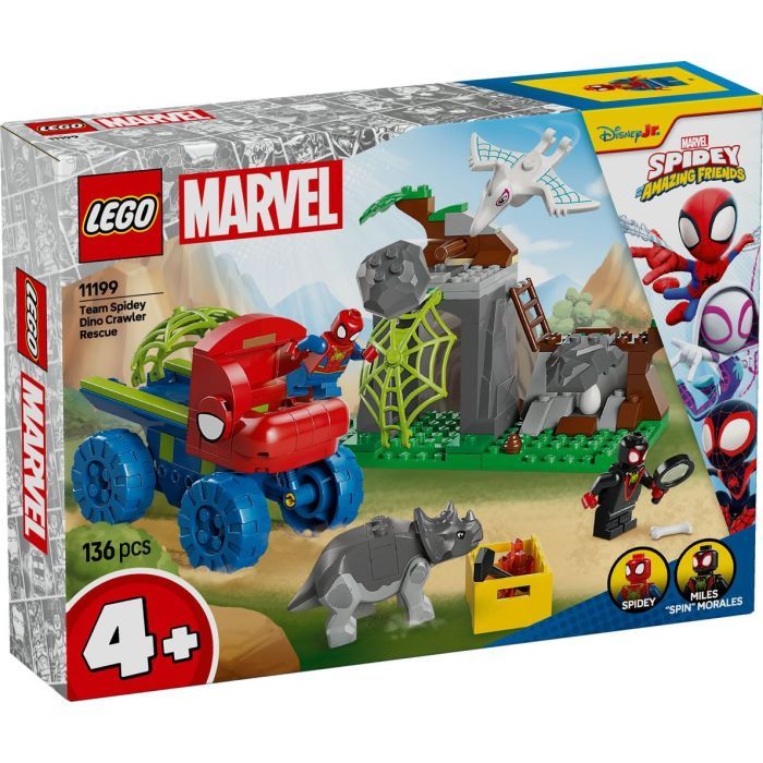 Конструктор LEGO Spidey Динозаврячий спасательный транспорт команды Паука (11199)
