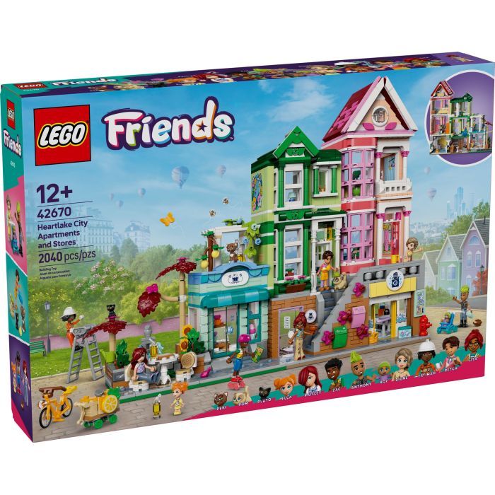 Конструктор LEGO Friends Хартлейк-Сити. Квартиры и магазины (42670)