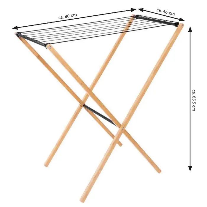 Сушарка для білизни Casa Si Bamboo Dryer S Braun Підлогова (CS92303W06) (DAS302432) зображення 5