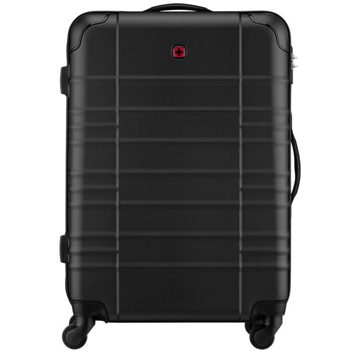 Чемодан Wenger Amplar, середня, пластик, 4 колеса, чорна (653146) изображение 4