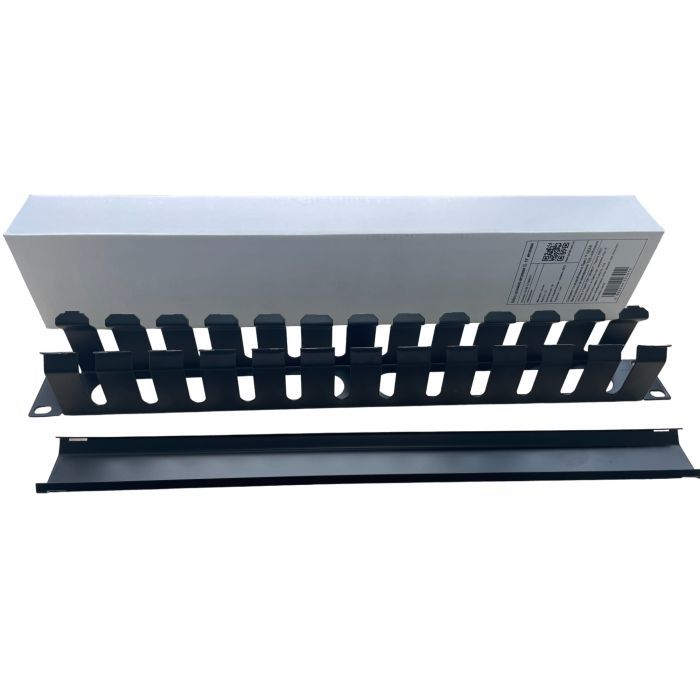 Кабельний організатор 19" 1U гребінчатий, цільнометалевий GEAR (GCM-1U19INCH) зображення 2
