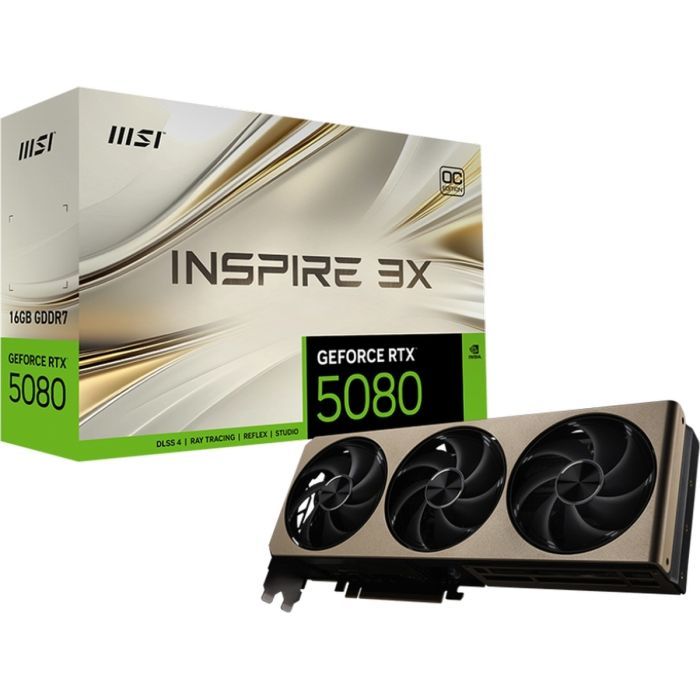 Відеокарта MSI GeForce RTX5080 16GB INSPIRE 3X OC (RTX 5080 16G INSPIRE 3X OC) зображення 7
